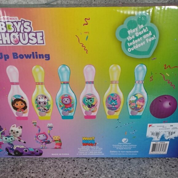 LIGHT UP Bowling Pin and Ball Toy Gabby's Dollhouse Kids Game - Picture 8 of 8